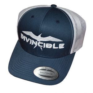 Invincible Boats Snapback Hat Blue White-Front