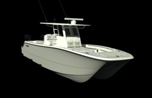 Invincible's newest 33' catamaran.